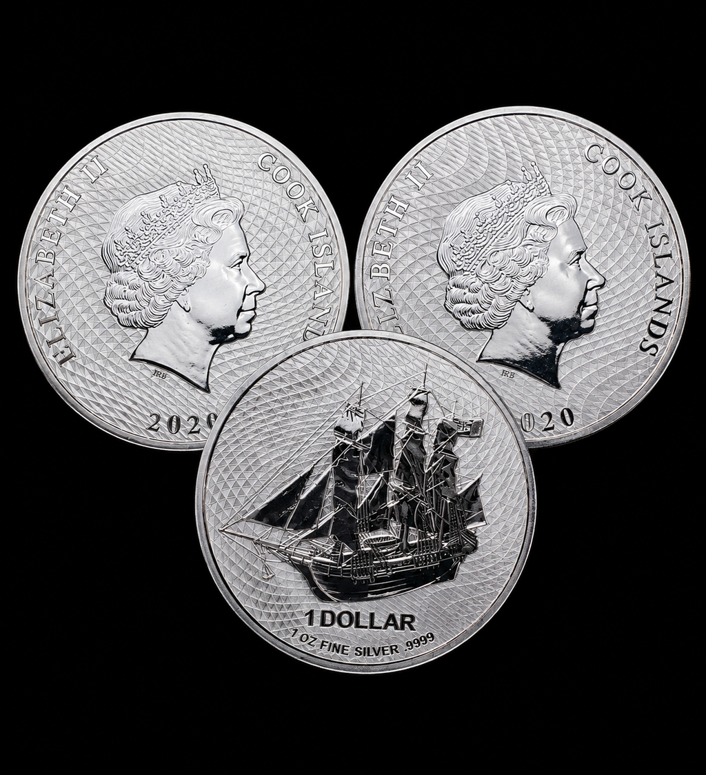 2020 Cook Islands HMS Bounty 1 oz .9999 Fine Silver Coin