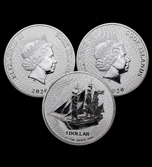 2020 Cook Islands HMS Bounty 1 oz .9999 Fine Silver Coin